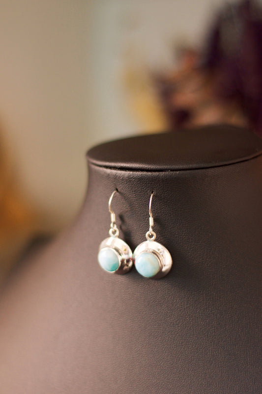 Pendientes Larimar en Plata