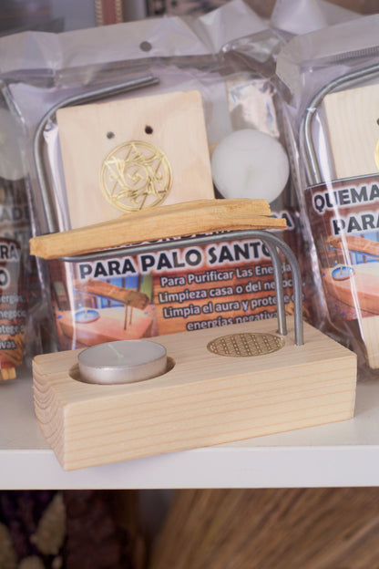 Quemador Palo Santo con Amuleto